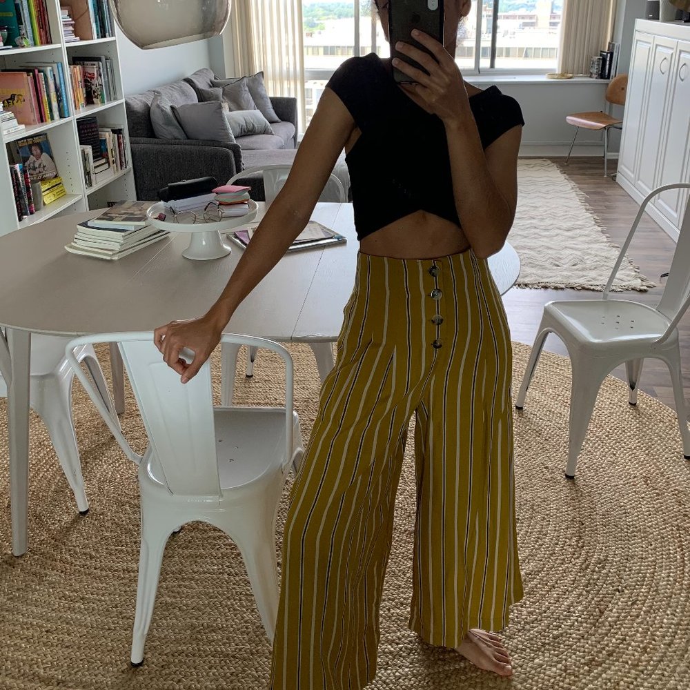 Zara Wide Leg High-Waisted Pants